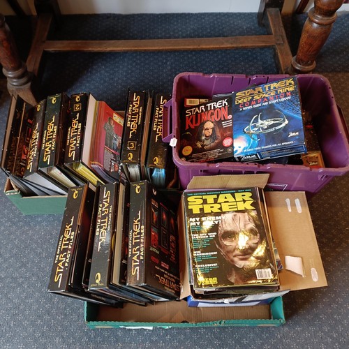 265 - Assorted Star Trek Fact Files, magazines and computer games (3 boxes)