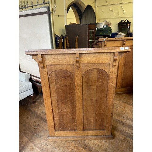 977 - An oak lectern, 102 cm wide