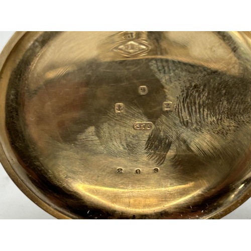 791A - A 9ct gold half hunter pocket watch, with presentation inscription