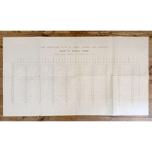 751 - A late 19th Early 20th century scrap book, two ledgers, a seating plan for a dinner of the Aeroplane... 