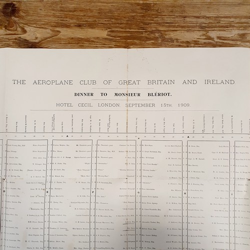 751 - A late 19th Early 20th century scrap book, two ledgers, a seating plan for a dinner of the Aeroplane... 