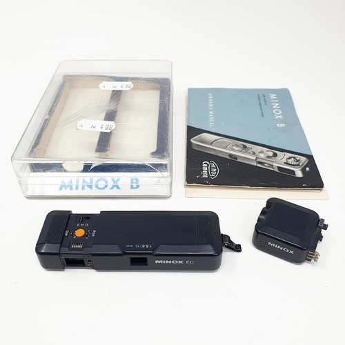 697 - A Minox B spy camera, with part of the original box, and a manual