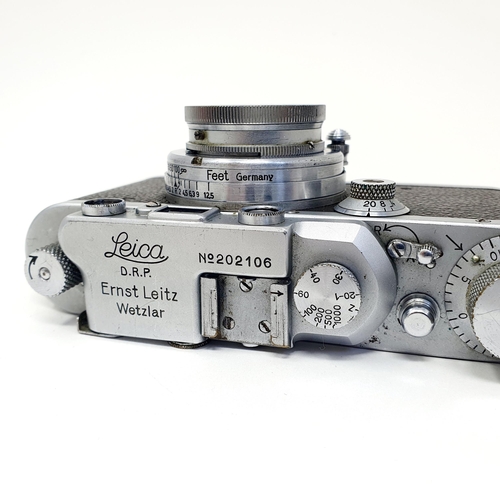 694 - A Leica IIIA Chrome camera, No 202106