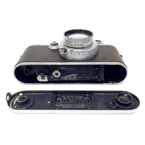 694 - A Leica IIIA Chrome camera, No 202106