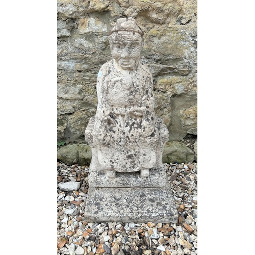 956 - A composite stone figure of a Buddha, 70 cm high