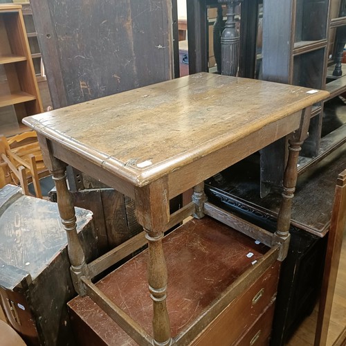 872 - A 19th century oak side table, 83 cm wide