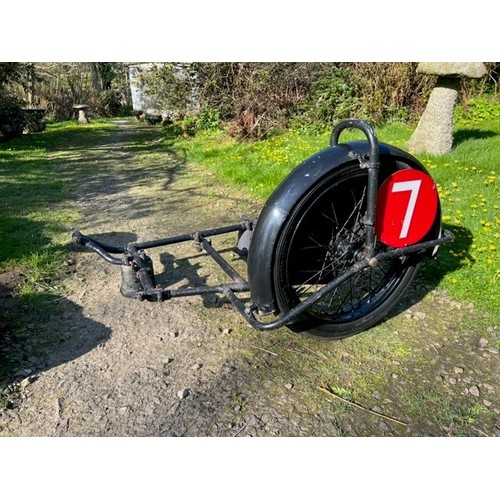 3 - 1930’s racing sidecar chassis, we understand it was originally fitted to a c. 1935 racing Internatio... 