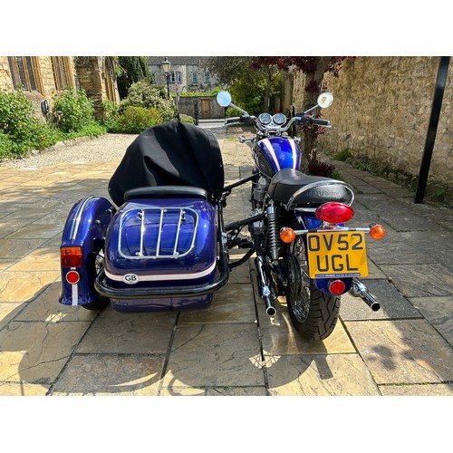 2002 Triumph Bonneville with Watsonian GP sidecar Registration