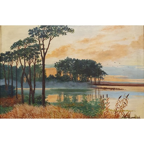 305 - E Wisniewski, landscape, oil on canvas, signed and dated 1966, 45 x 68 cm