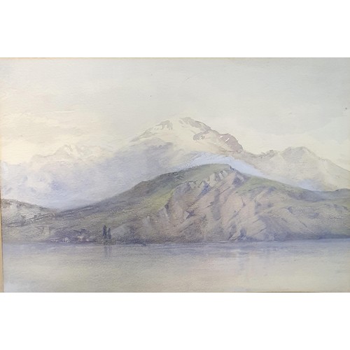 310 - 20th century, English school, landscape, watercolour, 35 x 53 cm, a study of a mountain, pastel, 25 ... 