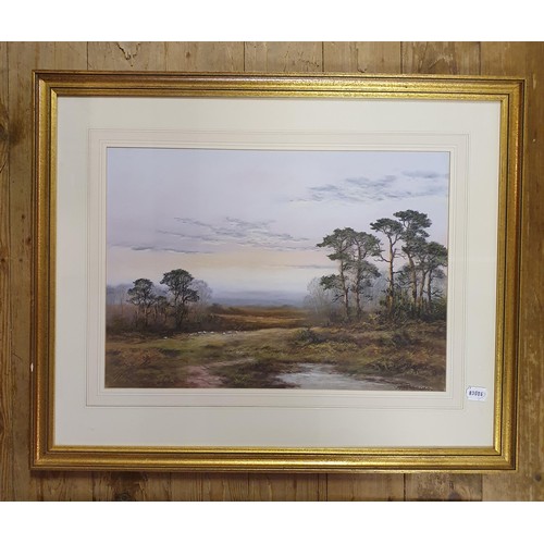 390 - W Reeves, landscape, pastel, signed,  34 x 47 cm