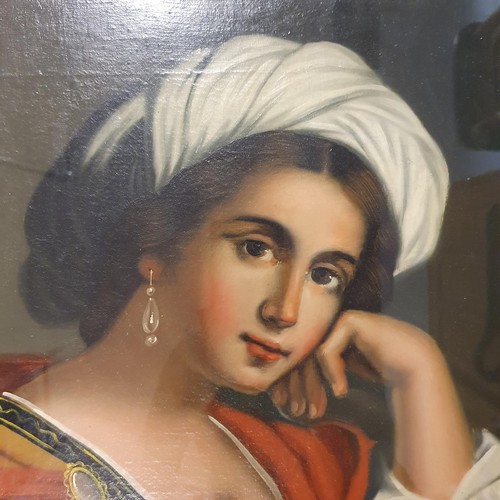 409 - After Guercino, The Persian Sibyl, oil on canvas, 62.5 x 49.5 cm