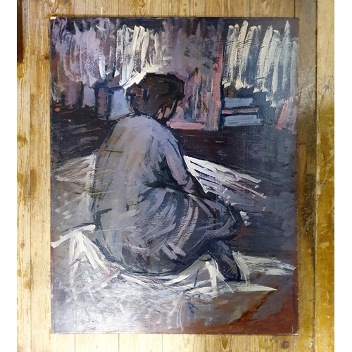 369 - Weislaw Pilawski, Seated Girl No 6, 63 x 65 cm