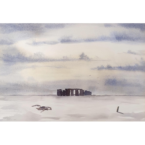 374 - Alan Fenton, Stonehenge, watercolour, signed, 37 x 50 cm