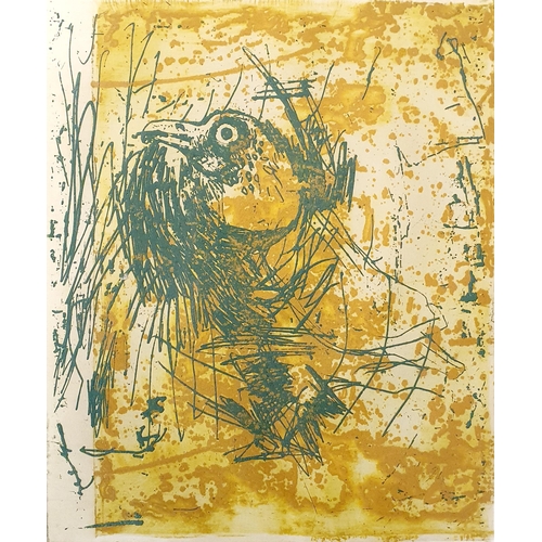 401 - Mutel, study of a bird, limited edition print 22/60, signed and dated 2000, 38 x 28 cm, and another,... 