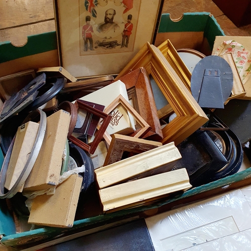 403 - Assorted frames for miniatures, and various pictures (box)