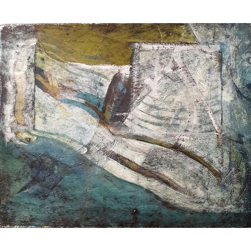 432 - 20th century, English school, abstract, oil on canvas, also painted verso, 50 x 41 cm