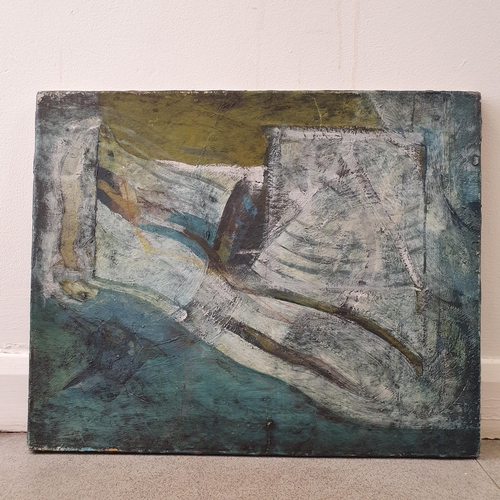 432 - 20th century, English school, abstract, oil on canvas, also painted verso, 50 x 41 cm