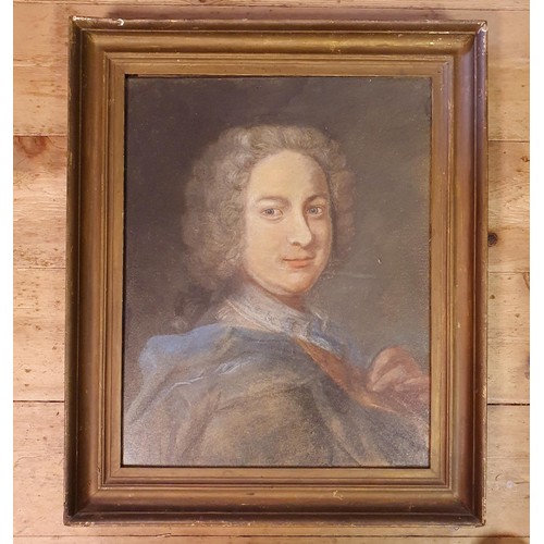 335 - 19th century, English school, portrait of a gentleman, pastel, 48 x 37 cm