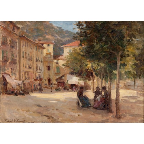 415 - Terrick John Williams (British 1860-1936), In The Shade, Ville Franche, oil on canvas, verso signed ... 