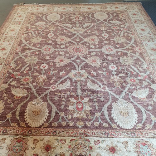 839 - A Ziegler brown ground rug, 216 x 174 cm