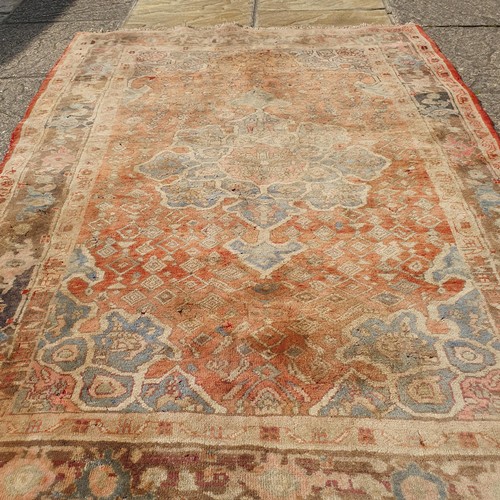 847 - A Bajar red ground rug, 156 x 116 cm