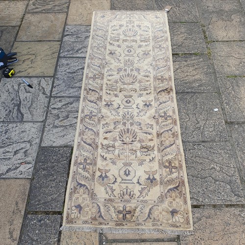 849 - A Ziegler cream ground runner, 213 x 78 cm