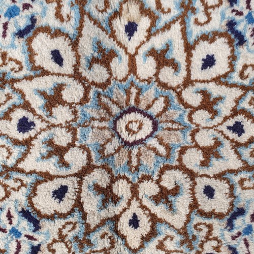 854 - A Persian Nain cream ground carpet, 295 x 200 cm