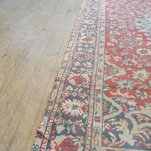 862 - A Persian type prayer mat, 122 x 85 cm, and a Persian red ground rug, 220 x 140 cm (2)