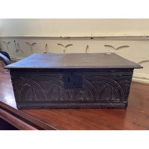 745 - An oak bible box, 60 cm wide