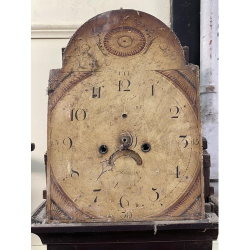 749 - A longcase clock, in need of restoration