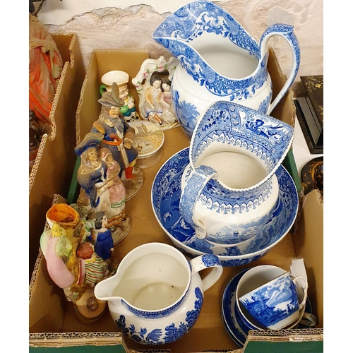 524 - A Chinese exportware mug, and assorted other ceramics (box)