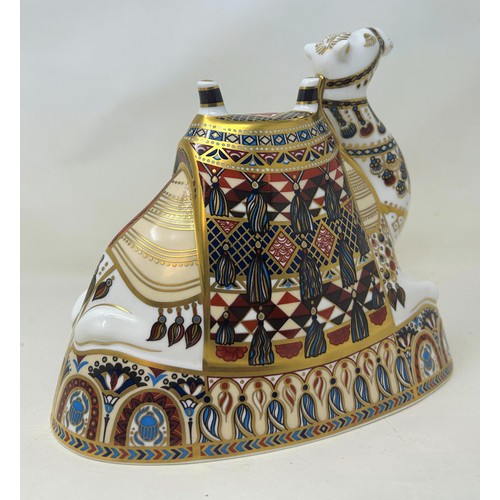 651 - A Royal Crown Derby paperweight, large camel, 18 cm high, boxed Provenance: From a large single owne... 