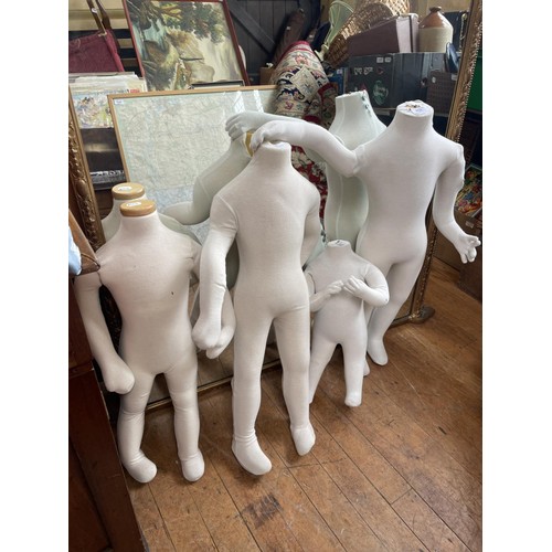 868 - Four child size manequins, no heads (4)