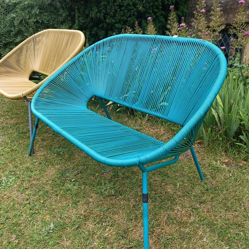 960 - A pair of modern garden seats, from John Lewis, 115 cm wide (2)