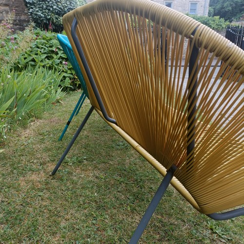 960 - A pair of modern garden seats, from John Lewis, 115 cm wide (2)