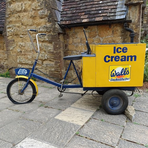 953 - An ice cream tricycle, with Walls Ice Cream livery