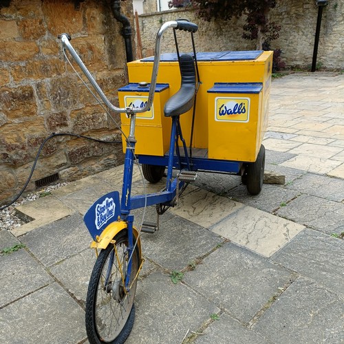 953 - An ice cream tricycle, with Walls Ice Cream livery