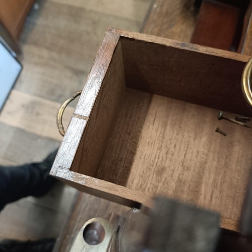 752 - A walnut smokers cabinet, 40 cm wide, an oak wall cabinet, and a stationery box (3)