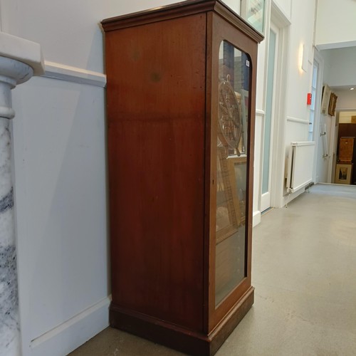 819 - A 19th century mahogany collectors cabinet, with a glazed door to reveal twenty drawers, one missing... 