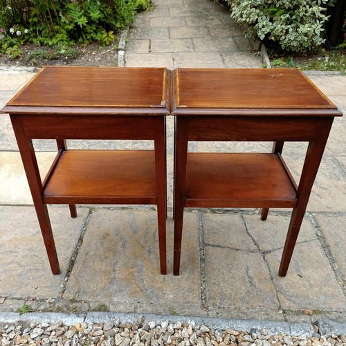 919 - A pair of mahogany bedside tables (2)