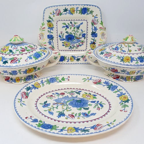 605 - A Masons part dinner service, and assorted other ceramics (2 boxes)