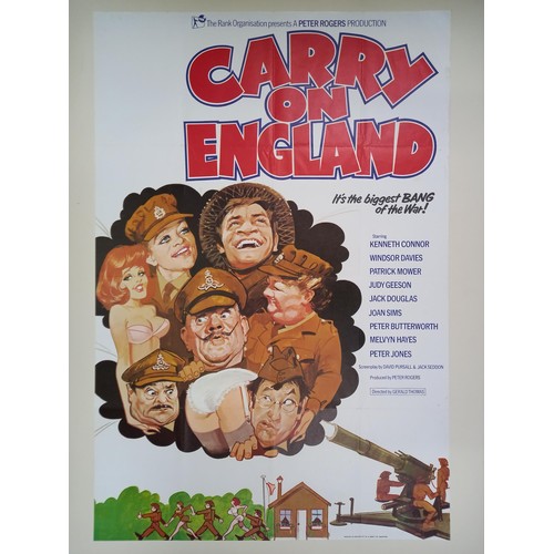 75 - Carry On England, 1976, UK One Sheet film poster, 68.6 x 101.6 cm...