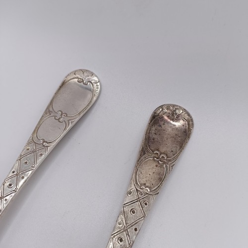 53 - A pair of silver berry spoons, London 1799, 4.2 ozt (2)