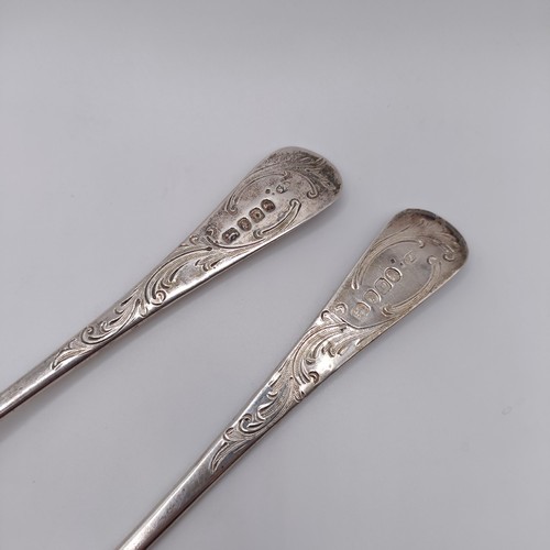 53 - A pair of silver berry spoons, London 1799, 4.2 ozt (2)