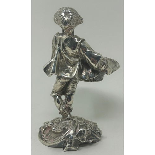 4 - An 18th century style silver figural salt, Birmingham 1995, 14.5 cm high