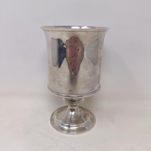 36 - A George III silver goblet, later inscribed Tredegar Prize 1844, London 1793, 10.7 ozt, 16 cm high