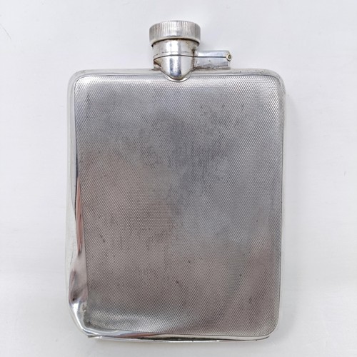 12 - A George V silver hipflask, Birmingham 1936, 5.5 ozt