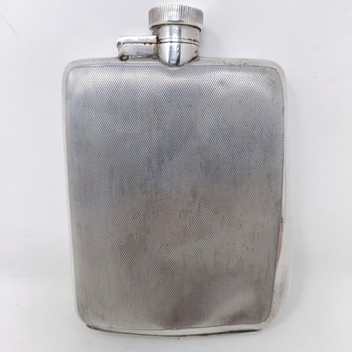 12 - A George V silver hipflask, Birmingham 1936, 5.5 ozt