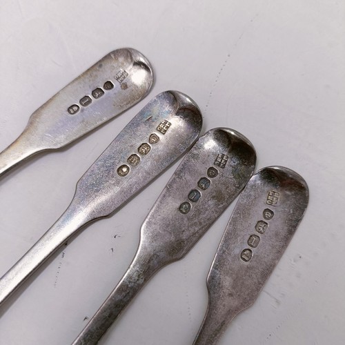 14 - A pair of silver sugar tongs, and assorted silver spoons, 9.4 ozt